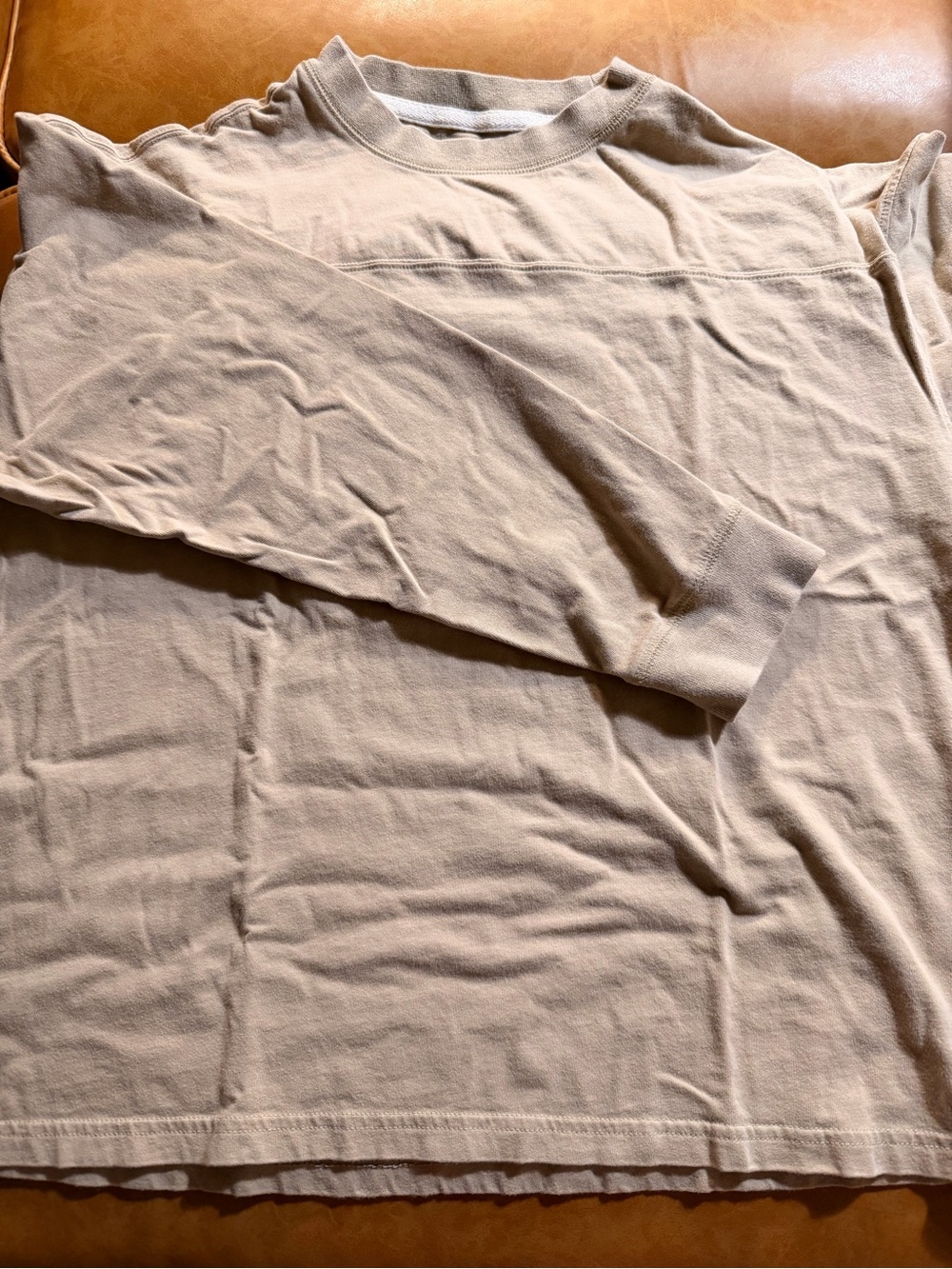 American Eagle Neutral Beige Tan Men’s Long Sleeve Tee